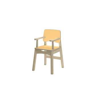 Barnstol Helmi vitpigmenterad 37 med armstöd