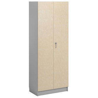 Norden FSC materialskåp 2 hel dörr B80xH210xD47 ljusgrå