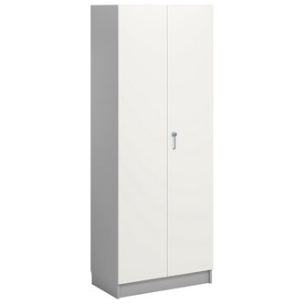 Norden FSC materialskåp 2 hel dörr B80xH210xD47 ljusgrå