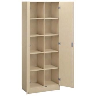 Norden FSC materialskåp 10 fack B80xD47 björk