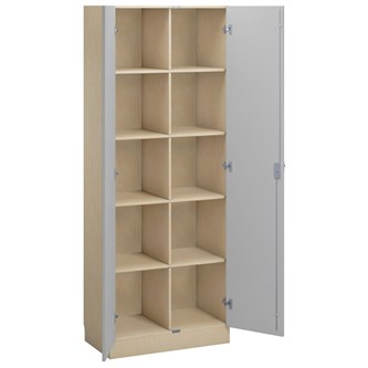 Norden FSC materialskåp 10 fack B80xD47 björk