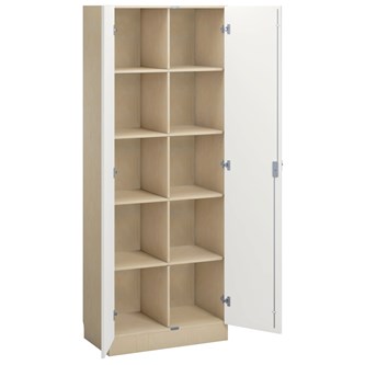 Norden FSC materialskåp 10 fack B80xD47 björk