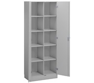 Norden FSC materialskåp 10 fack B80xD47 ljusgrå