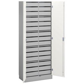 Norden materialskåp 30 lådor B80xD47xH210 ljusgrå