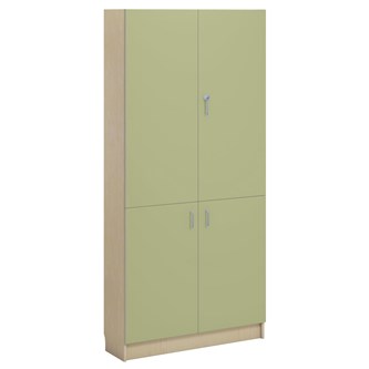 Norden FSC materialskåp 4 hel dörr B100xH210xD32 björk