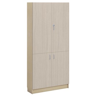 Norden FSC materialskåp 4 hel dörr B100xH210xD32 björk