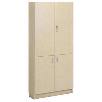 Norden FSC materialskåp 4 hel dörr B100xH210xD32 björk