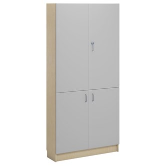Norden FSC materialskåp 4 hel dörr B100xH210xD32 björk