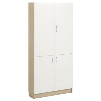 Norden FSC materialskåp 4 hel dörr B100xH210xD32 björk