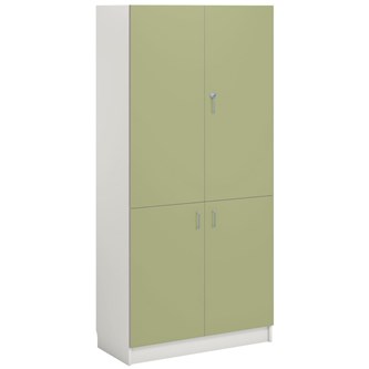 Norden FSC materialskåp 4 hel dörr B100xH210xD60 vit