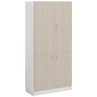 Norden FSC materialskåp 4 hel dörr B100xH210xD60 vit