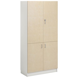 Norden FSC materialskåp 4 hel dörr B100xH210xD60 vit