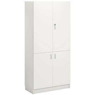 Norden FSC materialskåp 4 hel dörr B100xH210xD60 vit