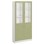 Norden FSC materialskåp 2 hel 2 glas B100xH210xD32 vit