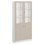 Norden FSC materialskåp 2 hel 2 glas B100xH210xD32 vit