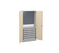 Norden trä- och metallskåp B100xD47xH210 ljusgrå