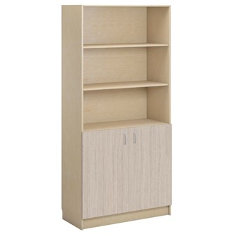 Norden FSC bokhylla med skåp B100xH210xD47 björk