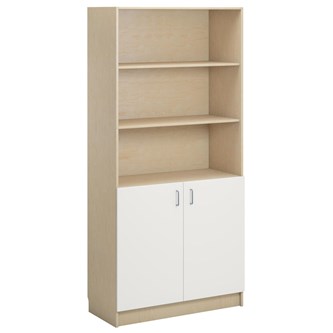 Norden FSC bokhylla med skåp B100xH210xD47 björk