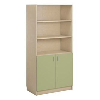 Norden FSC bokhylla med skåp B100xH210xD60 björk