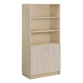 Norden FSC bokhylla med skåp B100xH210xD60 björk