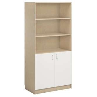 Norden FSC bokhylla med skåp B100xH210xD32 björk