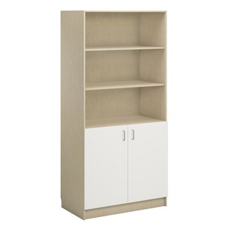 Norden FSC bokhylla med skåp B100xH210xD60 björk