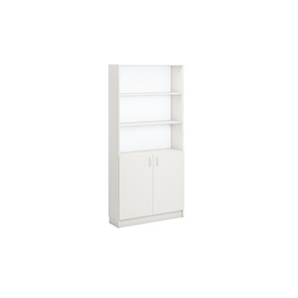 Norden FSC bokhylla med skåp B100xH210xD32 vit