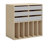 Norden elevskåp 6 lådor B80xD45xH80 björk