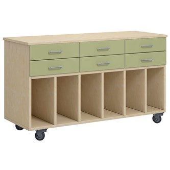 Norden elevvagn med hjul B120xD45xH72 björk