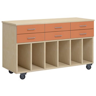 Norden elevvagn med hjul B120xD45xH72 björk