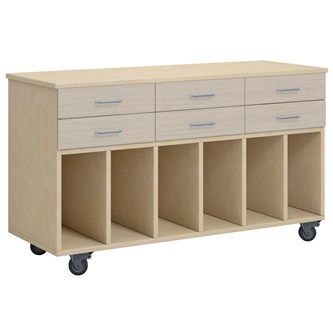 Norden elevvagn med hjul B120xD45xH72 björk