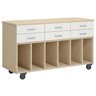 Norden elevvagn med hjul B120xD45xH72 björk