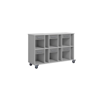 Norden elevvagn 6 fack B120xD40xH82 ljusgrå