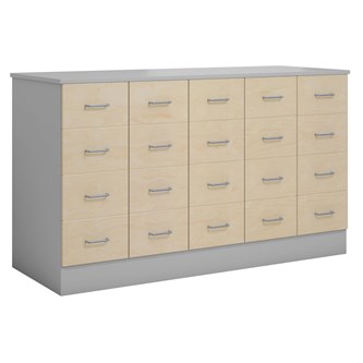 Norden köpmansdisk 20 lådor B152xD59xH89 ljusgrå