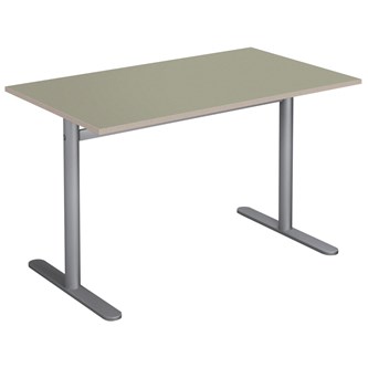 Pelarbord Cross T 120x60 cm akustik linoleum silverstativ