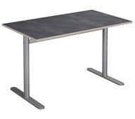 Pelarbord Cross T 120x60 cm akustik linoleum silverstativ