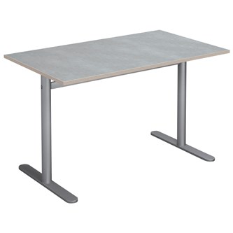 Pelarbord Cross T 120x60 cm akustik linoleum silverstativ