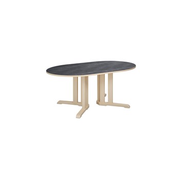 Bord Linnea akustik linoleum björk ovalt 150x80 cm