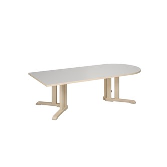 Bord Linnea akustiklaminat björk halvovalt 180x80 H55 cm