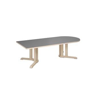 Bord Linnea akustiklaminat björk halvovalt 180x80 H55 cm