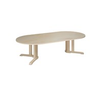 Bord Linnea akustiklaminat björk ovalt 200x100 H55 cm