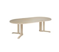 Bord Linnea akustiklaminat björk ovalt 200x100 H60 cm