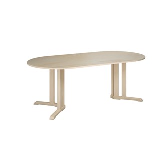 Bord Linnea akustiklaminat björk ovalt 200x100 H72 cm