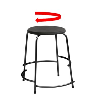 Pall Multi Pur snurr sh 65 cm, svart stativ