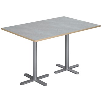 Pelarbord Cross X 120x80 Akustik linoleum silverstativ