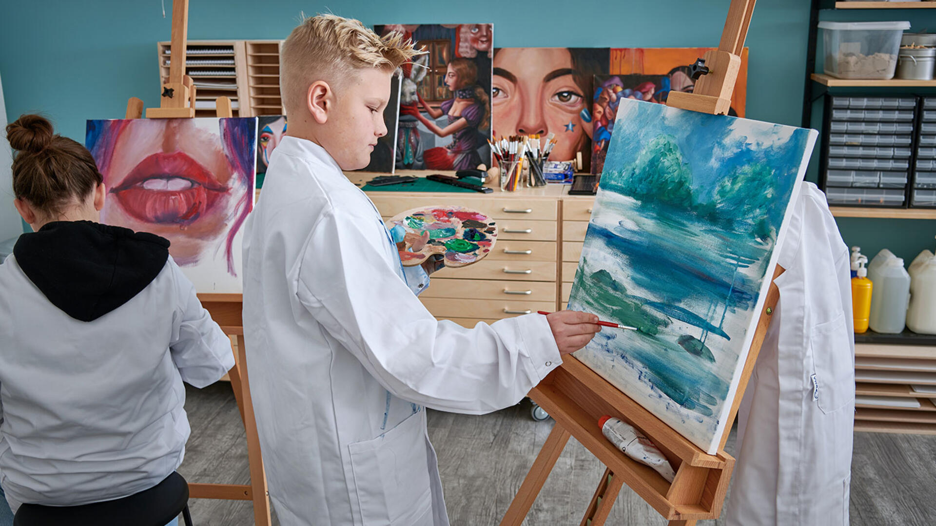 Bildsal/ateljé inredning