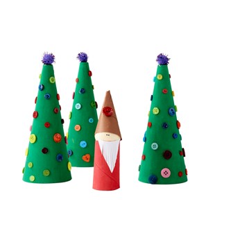 Tomte av pappersrulle