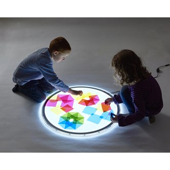 Färgade plastark till ljusbord