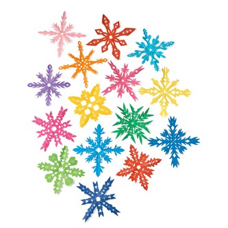 Färgglada snöstjärnor