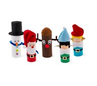 Juliga  figurer av toarullar